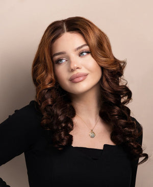 Wigstrends bouncy curls human wig - 18" brown ombre - Wigtrends