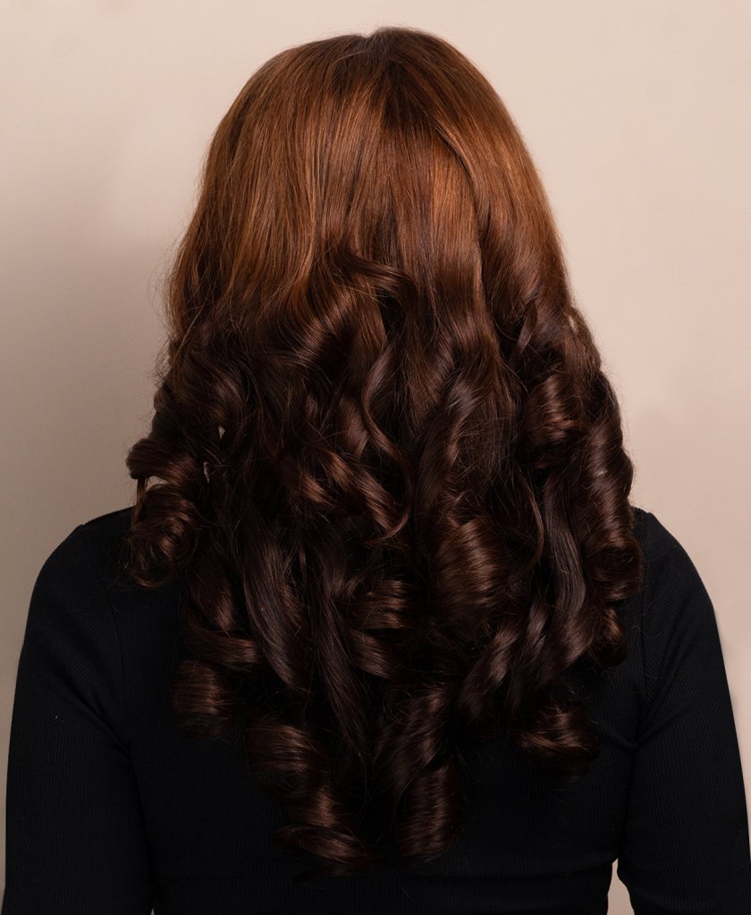 Wigstrends bouncy curls human wig - 18" brown ombre - Wigtrends