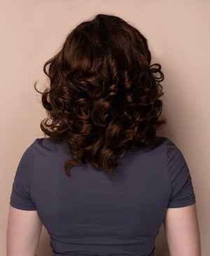 Wigstrends front lace human hair wig - 10" rooted brown bouncy curls - Wigtrends