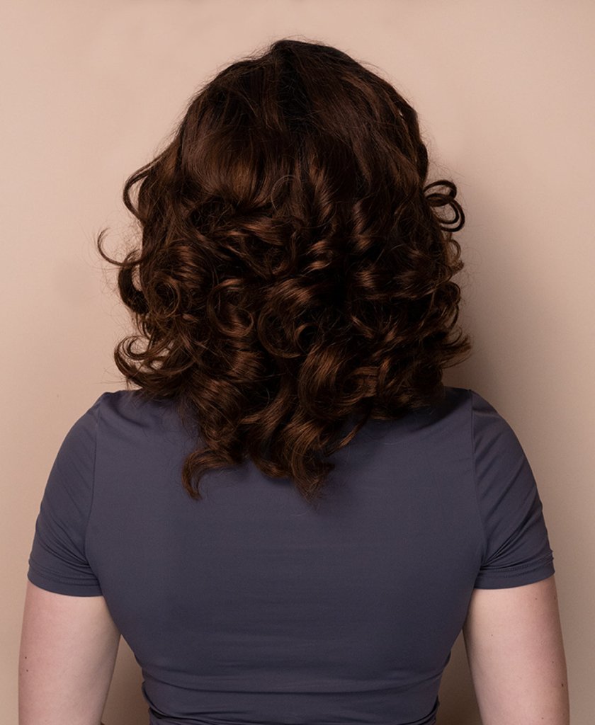 Wigstrends front lace human hair wig - 10" rooted brown bouncy curls - Wigtrends