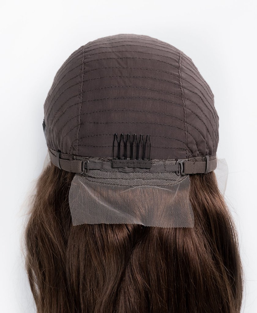 Wigstrends front lace human hair wig - 18" medium brown - Wigtrends