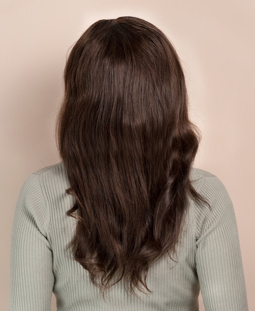 Wigstrends front lace human hair wig - 18" medium brown - Wigtrends