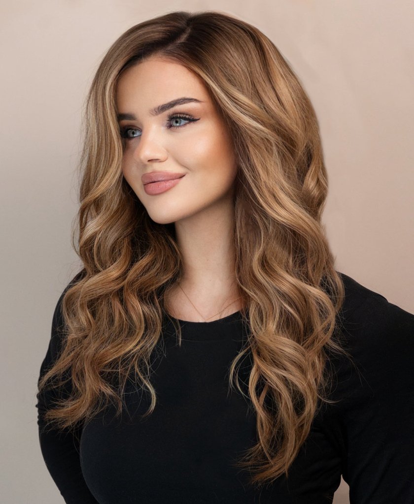 Wigstrends front lace human wig - 20" dark blonde balayage - Wigtrends