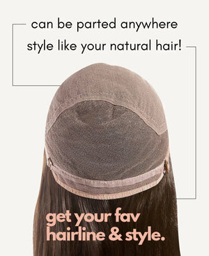 Wigstrends front lace human wig - 20" medium brown - Wigtrends