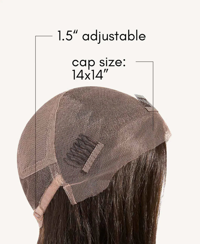 Wigstrends front lace human wig - 20" medium brown - Wigtrends