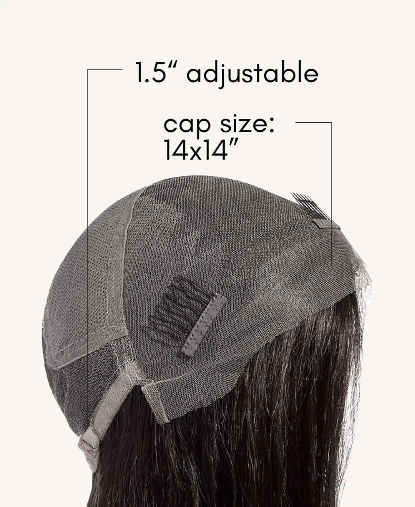 Wigstrends front lace human wig - 20" natural black - Wigtrends