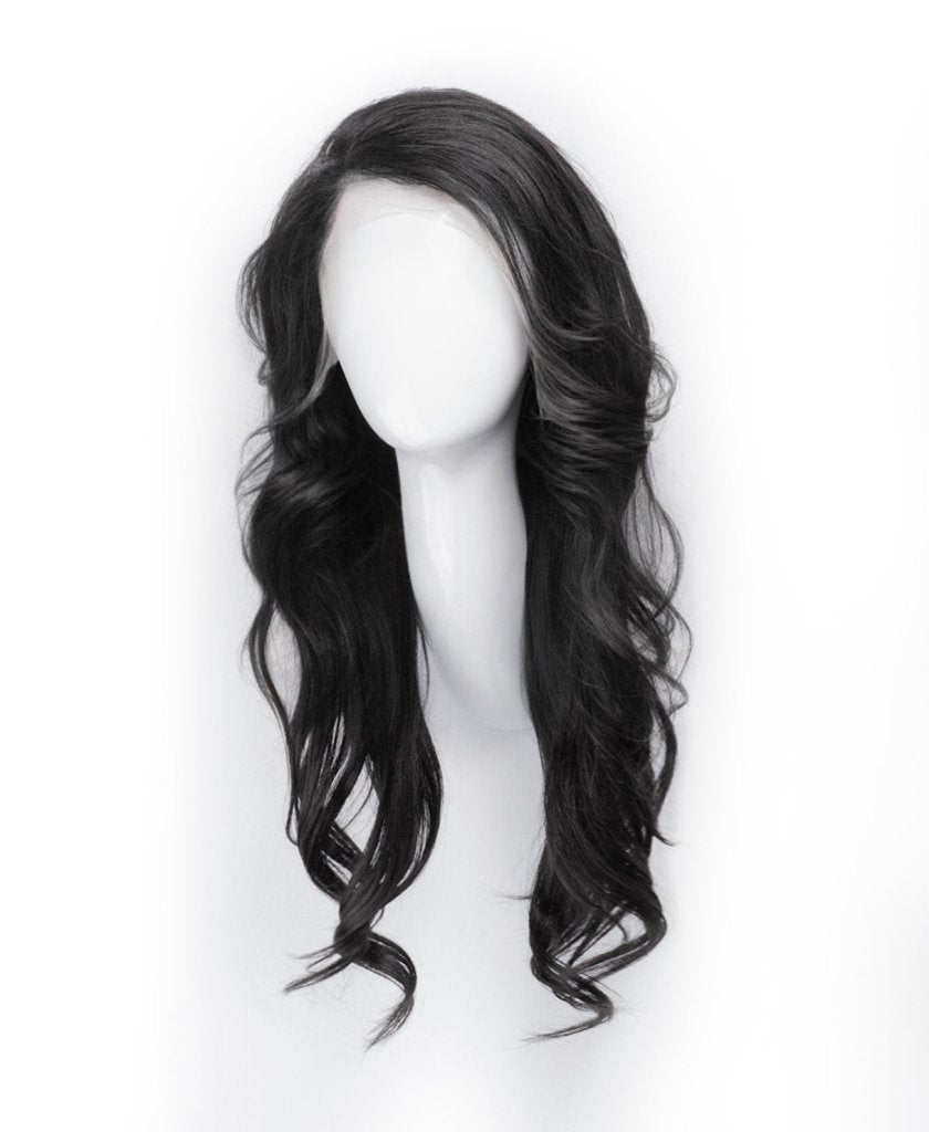 Wigstrends front lace human wig - 20" natural black - Wigtrends