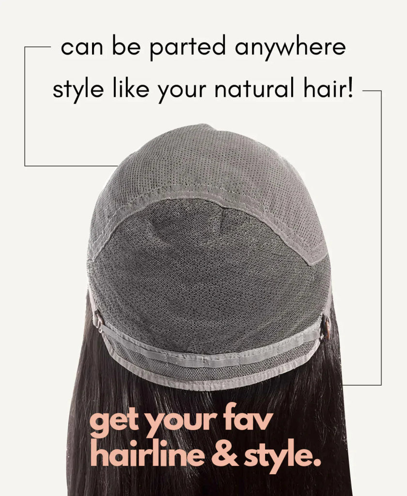 Wigstrends front lace human wig - 20" natural black - Wigtrends