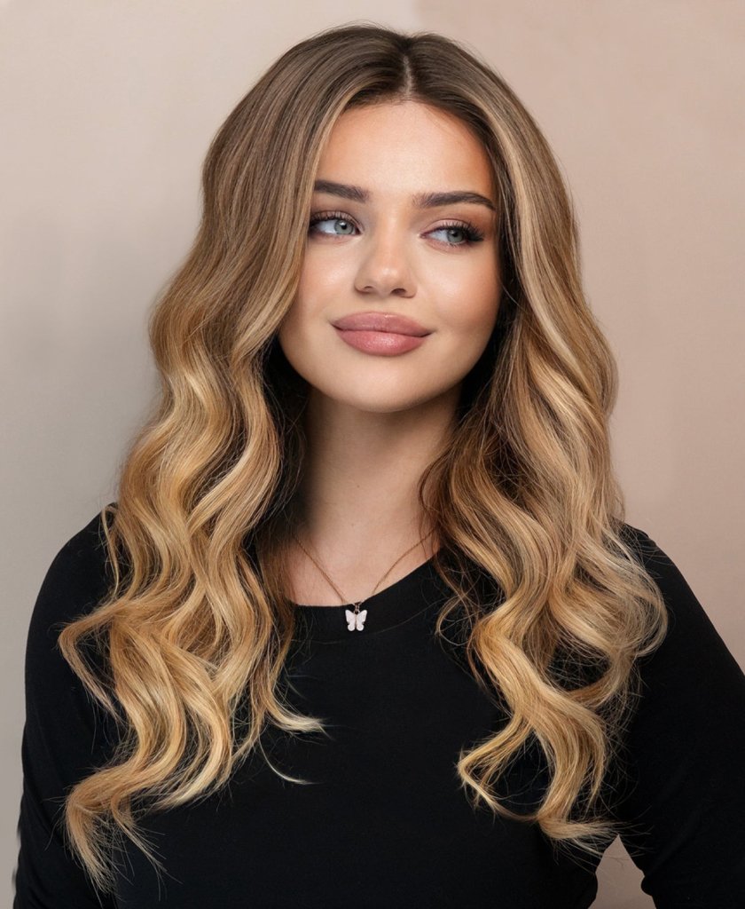 Wigstrends front lace human wig - 20" root melt blonde balayage - Wigtrends