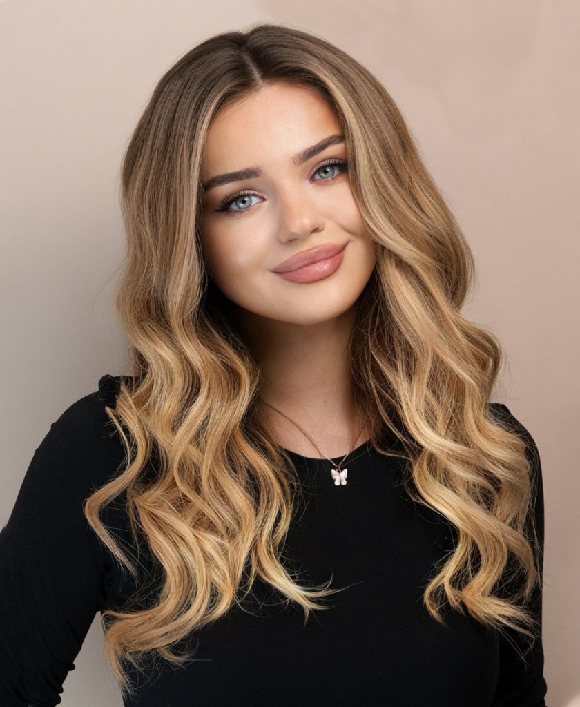 Wigstrends front lace human wig - 20" root melt blonde balayage - Wigtrends