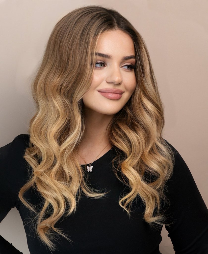 Wigstrends front lace human wig - 20" root melt blonde balayage - Wigtrends