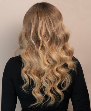 Wigstrends front lace human wig - 20" root melt blonde balayage - Wigtrends