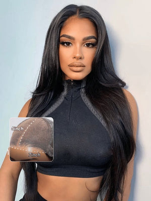 wigstrends Glueless Lace Black Straight Human Hair Wigs - Wigtrends