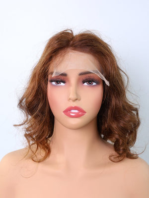 Wigstrends Layered Cut Short Wave Bob Glueless Lace Wig 100% Human Hair - Wigtrends