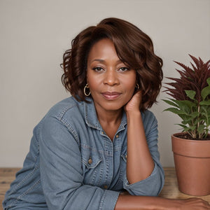 Wigstrends Layered Cut Short Wave Bob Glueless Lace Wig 100% Human Hair - Wigtrends