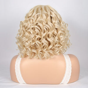 Wigstrends Short Wavy Human Hair Wigs #613 Blonde Lace Front Bob Wigs - Wigtrends