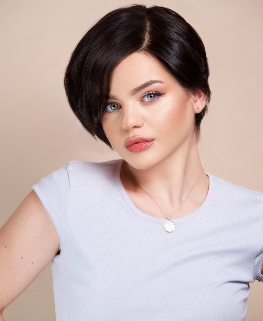 Wigstrends Short Wedge Human Wig - 6” Natural Black - Wigtrends