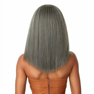 Wigstrends Silver Hair Pepper Kinky Straight Wigs 100% Human Hair - Wigtrends