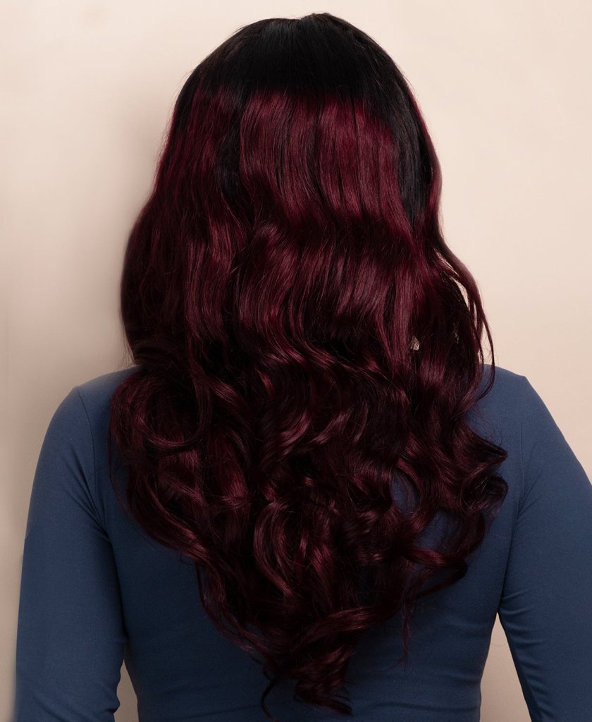 Wigstrends wavy human wig - 20" rooted red - Wigtrends