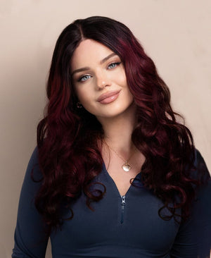 Wigstrends wavy human wig - 20" rooted red - Wigtrends