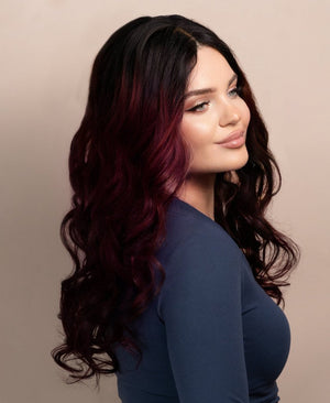 Wigstrends wavy human wig - 20" rooted red - Wigtrends