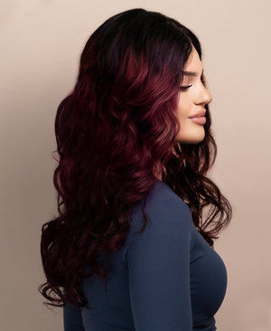 Wigstrends wavy human wig - 20" rooted red - Wigtrends