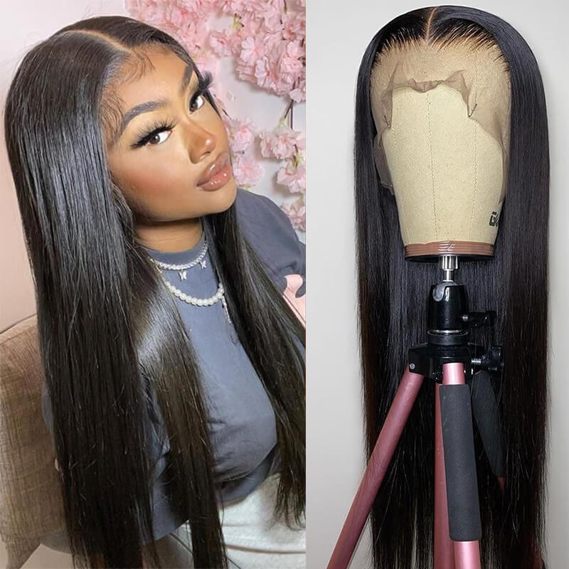 Women's Mid Part Bone Straight Wig - Wigtrends