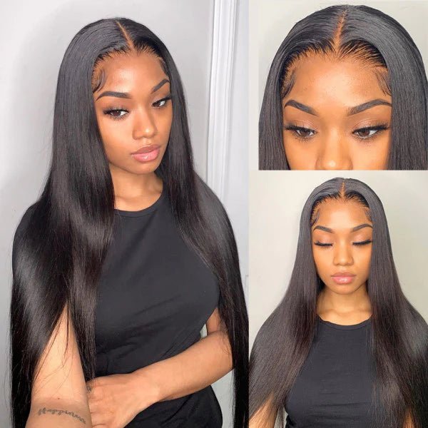 Women's Mid Part Bone Straight Wig - Wigtrends