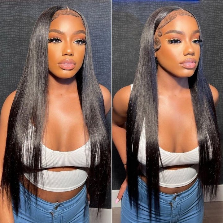 Women's Mid Part Bone Straight Wig - Wigtrends