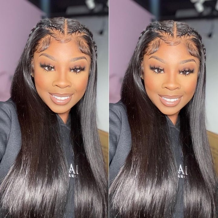 Women's Mid Part Bone Straight Wig - Wigtrends