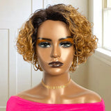 Blonde Highlight Pixie Cut Wig