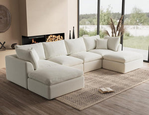 110 inch cloud sectional sofa for living room, convertible L - shaped sofa 3 seater sectional sofa - Wigtrends