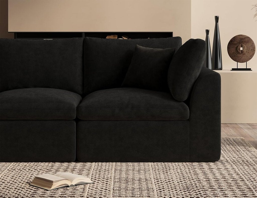 110 inch cloud sectional sofa for living room, convertible L - shaped sofa 3 seater sectional sofa - Wigtrends