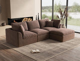 110 inch cloud sectional sofa for living room, convertible L - shaped sofa 3 seater sectional sofa - Wigtrends