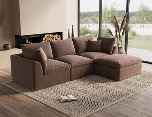 110 inch cloud sectional sofa for living room, convertible L - shaped sofa 3 seater sectional sofa - Wigtrends