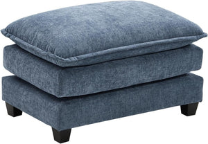 111.4 Inch L - Shaped Modern Sofa Modular Cloud Sofa with Ottoman, 4 - Seater Chenille Deep Seat Sofa with Pillows for Living Room, Bedroom and Apartment, Beige - Wigtrends