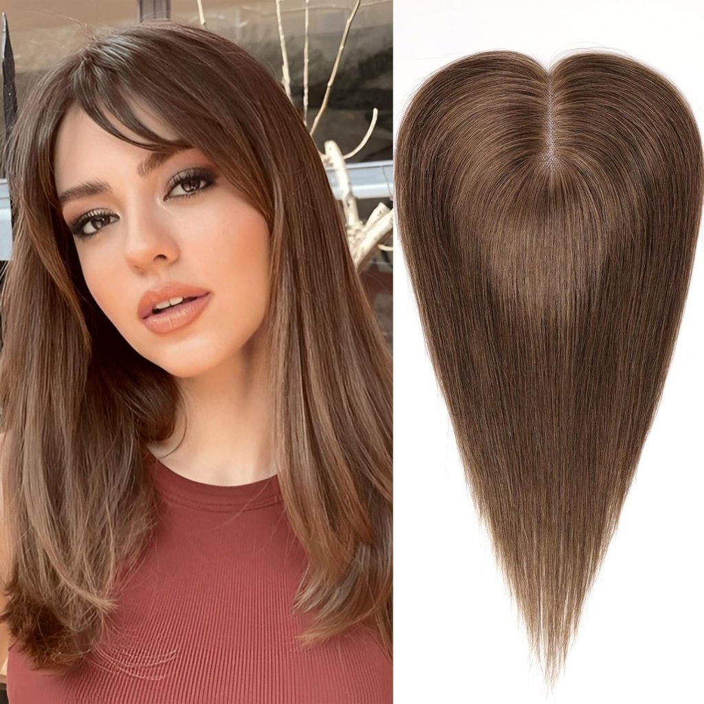 12 Inch Women's Wigs Real Hair Handmade Wig Hairpieces - Wigtrends