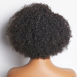 12" Natural Looking Kinky Curly Wigs with Baby Hair - Wigtrends