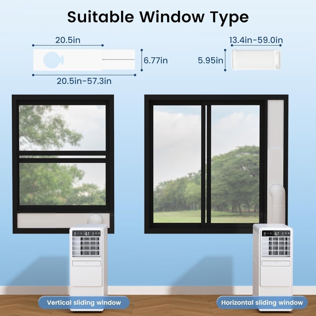 12000 BTU Portable Air Conditioners for Room up to 500 sq.ft, 3 - in - 1 Free Standing Quiet Portable AC Unit with Fan & Dehumidifier, Remote Control, Sleep Mode/24h Timer, 4 Speed, Auto Swing - Wigtrends
