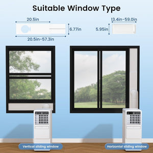 12000 BTU Portable Air Conditioners for Room up to 500 sq.ft, 3 - in - 1 Free Standing Quiet Portable AC Unit with Fan & Dehumidifier, Remote Control, Sleep Mode/24h Timer, 4 Speed, Auto Swing - Wigtrends