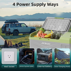 12V Car Refrigerator, 17 Quart Portable Freezer 12 Car Fridge ( - 4F~68F) Compressor Electric Cooler with 12/24V DC 110 - 240V AC, APP Control For Car Truck RV Camping, Travel Outdoor Home - Wigtrends