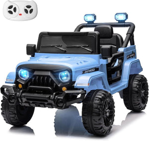 12V Kids Electric Ride on Truck Car Remote Control, Twin 35W Motors 3.5MPH Max Speed, Bluetooth USB Music Player, 4 Wheels Suspension LED Lights Safety Belt, Gift for Boy & Girl - Rosy - Wigtrends