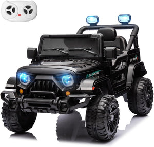 12V Kids Electric Ride on Truck Car Remote Control, Twin 35W Motors 3.5MPH Max Speed, Bluetooth USB Music Player, 4 Wheels Suspension LED Lights Safety Belt, Gift for Boy & Girl - Rosy - Wigtrends