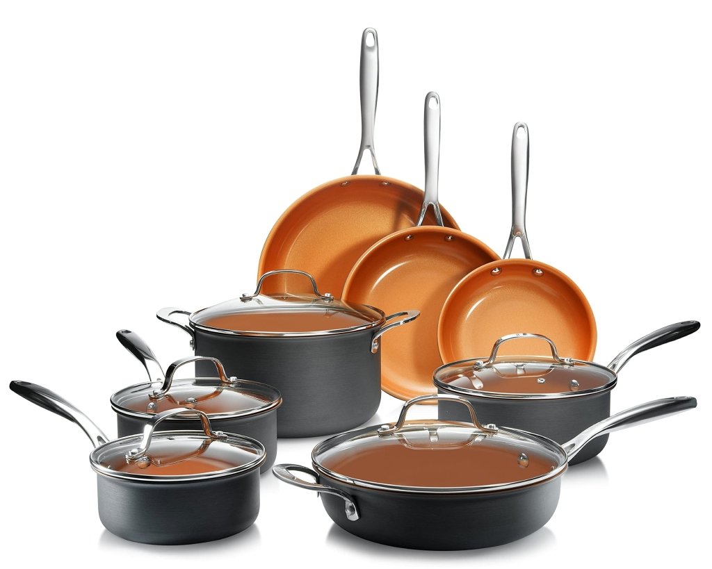 13 Pc Ceramic Pots and Pans Set Nonstick Kitchen Cookware Sets Ceramic Cookware Set - Wigtrends