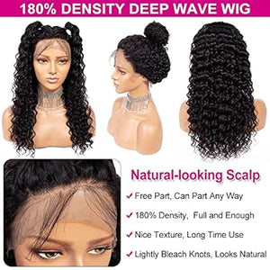 13x4 Glueless Deep Wave Lace Front Human Hair Wig for Black Women - Wigtrends