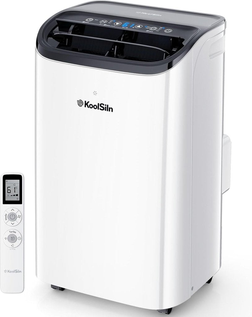14,000 BTU Portable Air Conditioner Cools Up to 700 Sq.Ft, Auto - Evaporation Low Noise Portable AC Unit with Remote Control Fits for Large Room, Office, Garage,White - Wigtrends