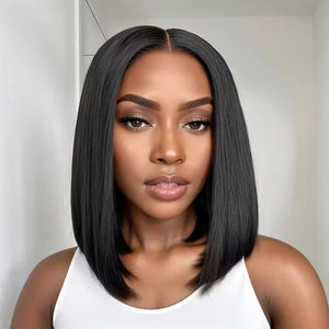 180% Density C-shape Ear Fit Bob Straight Wigs - Wigtrends