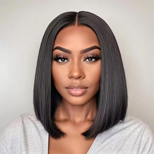 180% Density C-shape Ear Fit Bob Straight Wigs - Wigtrends