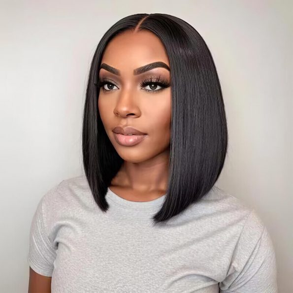 180% Density C-shape Ear Fit Bob Straight Wigs - Wigtrends