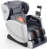 2025 Massage Chair Full Body, Zero Gravity Massage Chair with 10 Fix Rollers, Heating, Foot Massage, Auto Modes, Bluetooth Speaker, Touch Screen Controller (Black & Brown) - Wigtrends